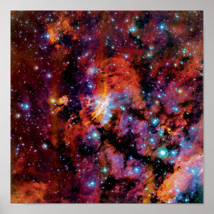 Poster IC 4628 Nébuleuse de la Crevette - Photo colorée d