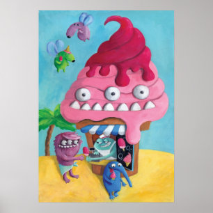 Poster Ice Cream on the Beach