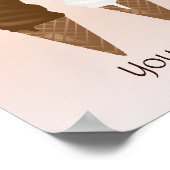 Poster Ice Cream Shop Ice Cream Cones Signal de produit (Coin)