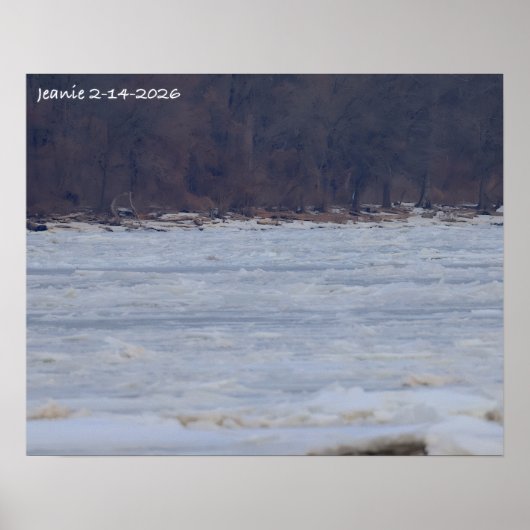 Poster Ice on the Delaware River 2026 (Devant)