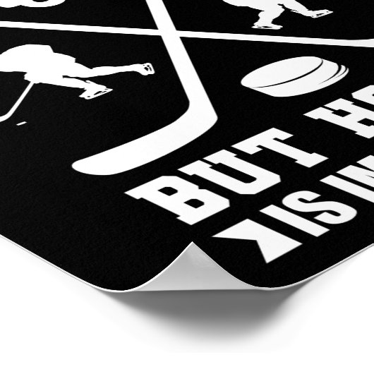 Poster Ice School Is Important But Hockey Importateur (Coin)