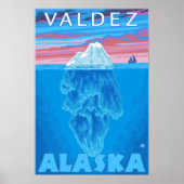 Poster Iceberg Cross-Section - Valdez, Alaska (Devant)