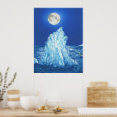 Poster Iceberg des neiges sous la Pleine lune (Cuisine)