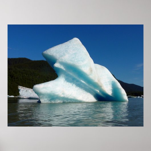Poster Iceberg sur le lac Mendenhall en Alaska (Devant)