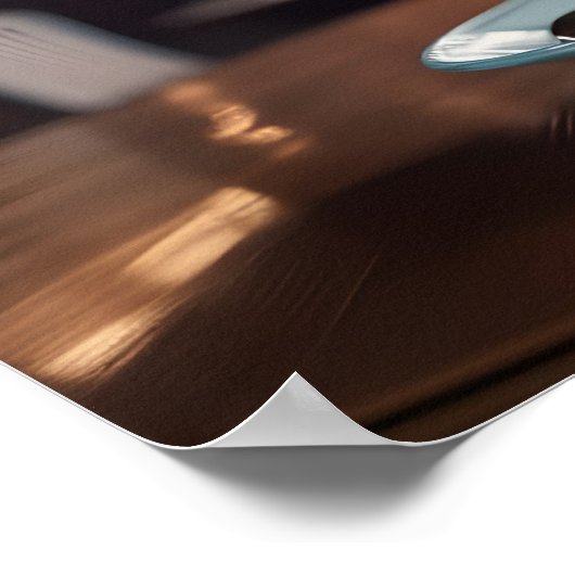 Poster Iced Americano en verre transparent (Coin)