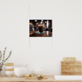 Poster Iced Americano en verre transparent (Cuisine)