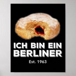 Poster Ich Bin Ein Berliner Discours Jelly Donut Wall Col