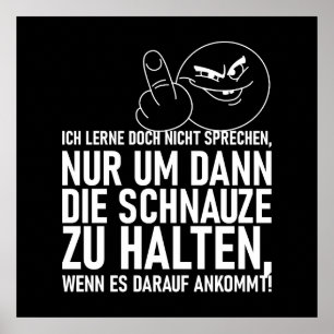 POSTER ICH LERNE DOCH NICHT SPRECHEN