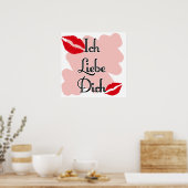 Poster Ich Liebe Dich - Allemand Je vous aime (Cuisine)