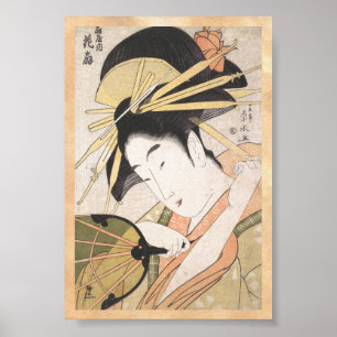 Poster Ichirakutei Eisui a Beauté japonaise dame oriental