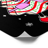 Poster Ici dehors ressemblant à un gâteau de Noël en form (Coin)