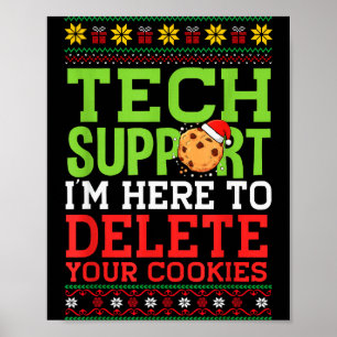 Poster Ici, le support technique de Noël pour supprimer l