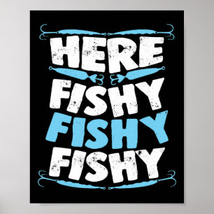 Poster Ici Poisson Poisson Poisson T Chemise Hommes Femme