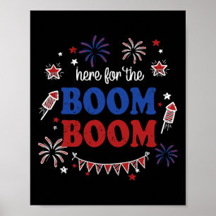 Poster Ici Pour Boom Boom 4 juillet Fireworks Indep