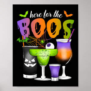 Poster Ici Pour Boos Halloween Galets Effrayants Boire Sp