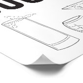 Poster Ici pour le Boos Bar Cart Sign (Coin)