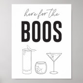 Poster Ici pour le Boos Bar Cart Sign (Devant)
