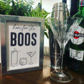 Poster Ici pour le Boos Bar Cart Sign