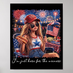 Poster Ici pour les saucisses Funny Doll Face Meme 4 juil