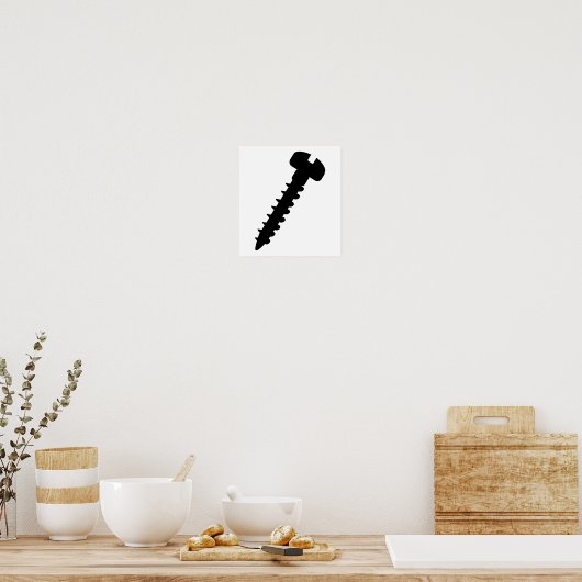 Poster Icône à vis noire (Cuisine)