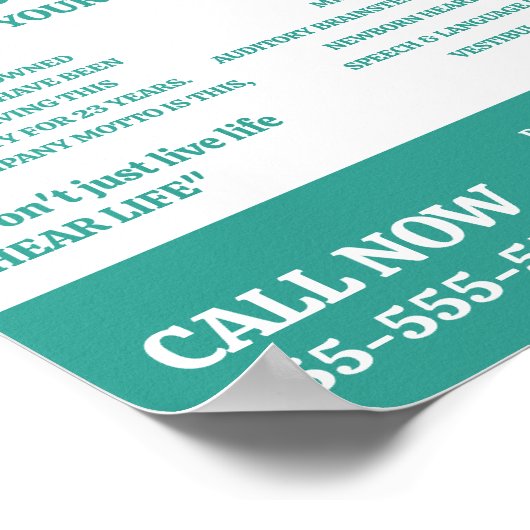 Poster Icône d'aide auditive, audiologiste, Clinique d'au (Coin)