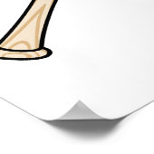 Poster icône de baseball masque et chauve-souris (Coin)