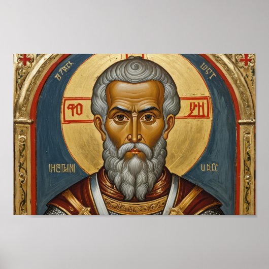 Poster Icône de la religion orthodoxe, un Saint (Devant)