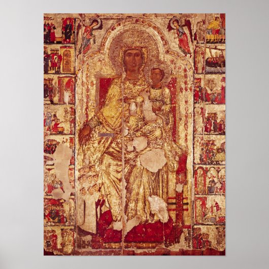 Poster Icône de la Vierge et de l'Enfant, c.1300 (Devant)