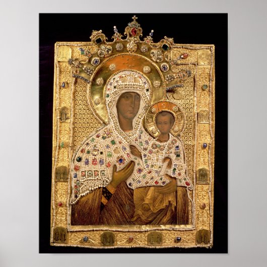 Poster Icône de la Vierge, monastère de Smolenskaja (Devant)