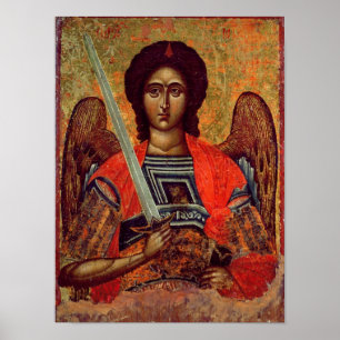 Poster Icône de l'ange Michel, grec, XVIIIe siècle