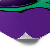 Poster Icône de tête d'alien (Coin)