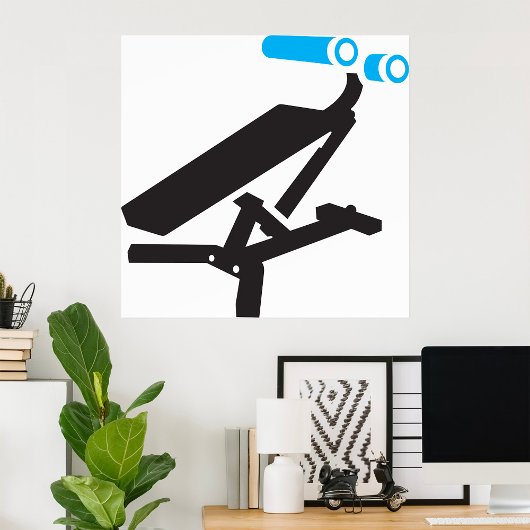 Poster Icône Équipement De Gym