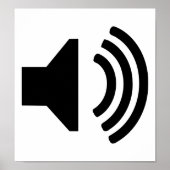 Poster Icône Haut-parleur (Devant)