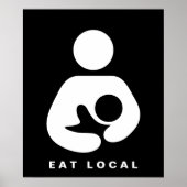 Poster Icône Manger local / Allaitement / Infirmière (Devant)