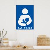 Poster Icône Manger local / Allaitement / Infirmière (Cuisine)