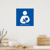 Poster Icône Manger local / Allaitement / Infirmière (Cuisine)