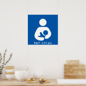 Poster Icône Manger local / Allaitement / Infirmière (Cuisine)