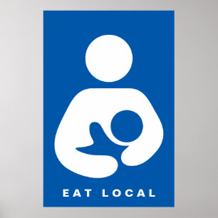 Poster Icône Manger local / Allaitement / Infirmière