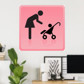 Poster Icône Mère Et Enfant (Bureau à domicile)