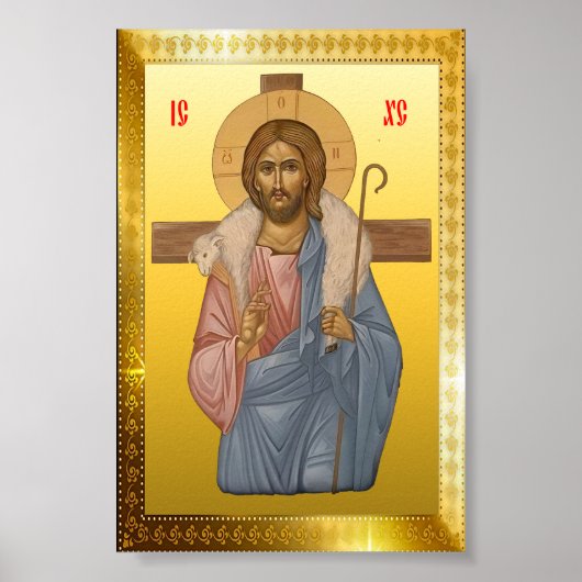 Poster icône orthodoxe de Jésus-Christ (Devant)