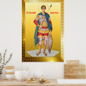 Poster icône orthodoxe de Saint Démétrios (Cuisine)