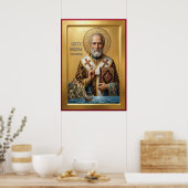 Poster icône orthodoxe de saint Nicolas (Cuisine)