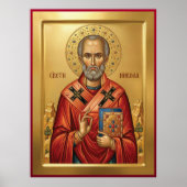 Poster icône orthodoxe de saint Nicolas (Devant)