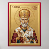 Poster icône orthodoxe de saint Nicolas (Devant)