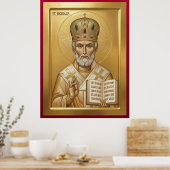Poster icône orthodoxe de saint Nicolas (Cuisine)