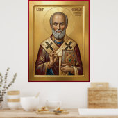 Poster icône orthodoxe de saint Nicolas (Cuisine)
