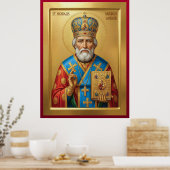 Poster icône orthodoxe de saint Nicolas (Cuisine)
