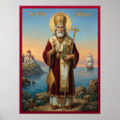 Poster icône orthodoxe de saint Nicolas (Devant)