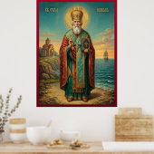Poster icône orthodoxe de saint Nicolas (Cuisine)