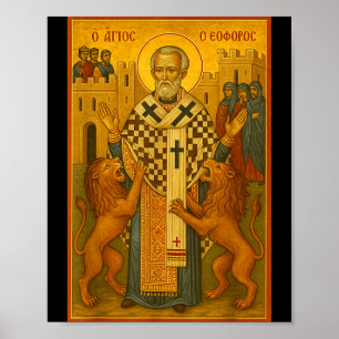 Poster Icône orthodoxe de St Ignace d'Antioche 